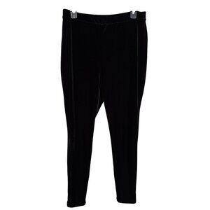 Chicos Vtg. Black Velour Stretch Elastic Waist Legging Size S Mobwife Witchy Y2K